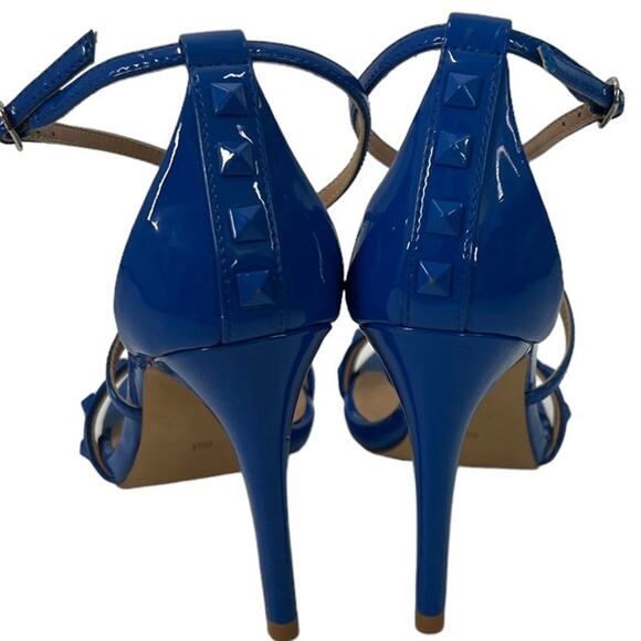 STEVE MADDEN Blue Studded Heel SZ 6 - Picture 5 of 12